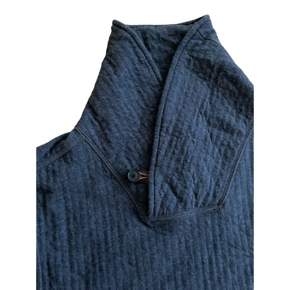 Billy Reid Shawl Collar Sweater Men’s Large Gray Elbow Patch Pockets - Picture 6 of 7